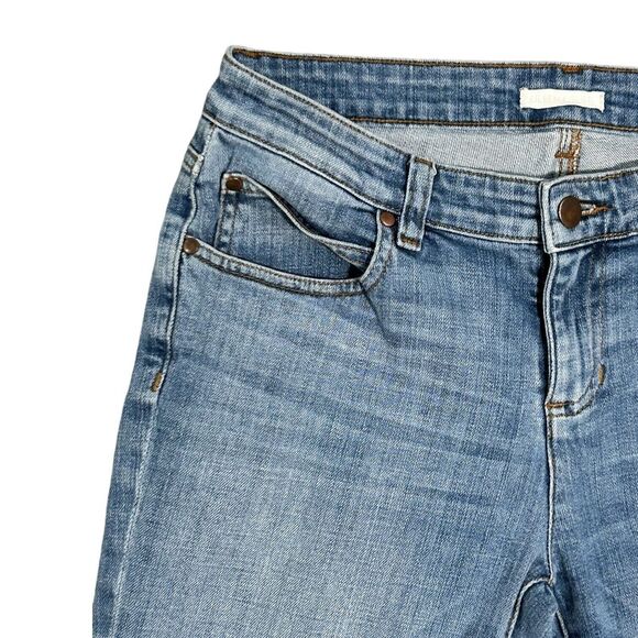 Eileen Fisher Jeans Womens Size 2 Blue Straight Leg Stretch Medium Wash Denim - Picture 6 of 16